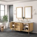 James Martin Laurent 72" Dual Mount Double Bathroom Vanity, Light Natural Oak