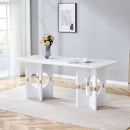 Modern Dining Table With Sleek Hollow-Out Frame And Accents by HouseOfZazla