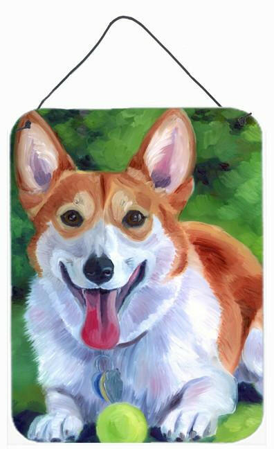 Corgi with green ball Wall or Door Hanging Prints 7296DS1216