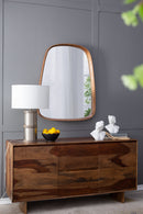 D16x24.4" Hammered Iron Table Lamp with Mango Wood