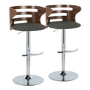 Cosi - Mid Century Modern Adjustable Barstool With Swivel & Rounded T Footrest (Set of 2) by HouseOfZazla