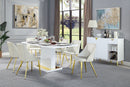 Gaines - High Gloss Dining Table With Pedestal Base by Unique Piece Furniture