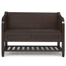 Connaught - Entryway Storage Bench With Shelf - Chestnut