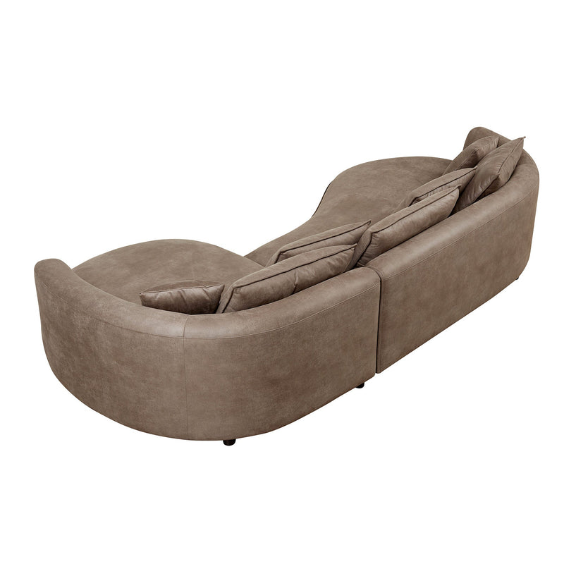 128.74 Inch Modern Sectional Curved Sofa Couch, photo 4 of 9