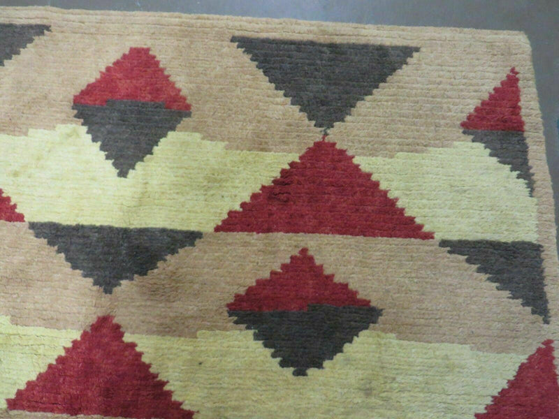 6' X 8' Handmade Tibetan Nepal Chinese Wool Rug Art Deco Contemporary Modern