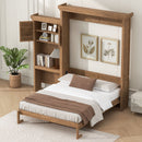 Queen Size Murphy Bed With Louvered Design And Multiple Storage Shelves - Wood by Unique Piece Furniture