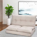 Adjustable Fabric Folding Chaise Lounge Sofa Floor Couch and Sofa (Beige)