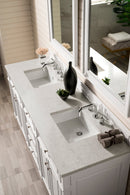 James Martin Bristol 72" Double Bathroom Vanity, Bright White
