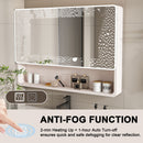 Aluminium Medicine Cabinet Mirror, With 3 Colors LED Light And Defogging Function - Khaki by HouseOfZazla