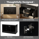 36 Inch Wall Mounted Bathroom Cabinet with Ceramic Sink and Drawers by HouseOfZazla