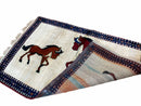 3.5 X 5 Handmade Hand-Knotted Quality Wool Pictorial Brown Horses Animal Rug