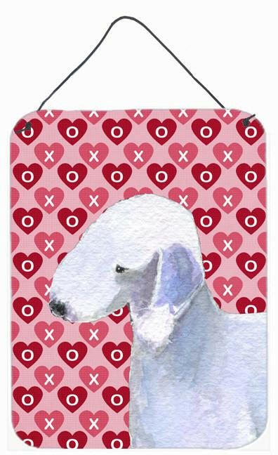 Bedlington Terrier Hearts Love and Valentine's Day Wall or Door Hanging Prints