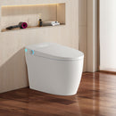Tankless Smart Toilet With Bidet Built In, 1 Piece Bidet Toilet Seat, Auto Flush, Heated Seat, Warm Water And Dry, Adjustable Temp, Remote Control Side Know - White by HouseOfZazla
