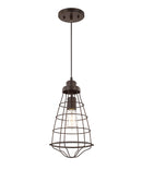 8"W Daudin 1-Light Pendant Burnished Bronze