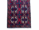 2' 7" X 4' 6" Vintage Handmade Tribal Wool Rug Balouchi Rug Afghan Rug Red Blue