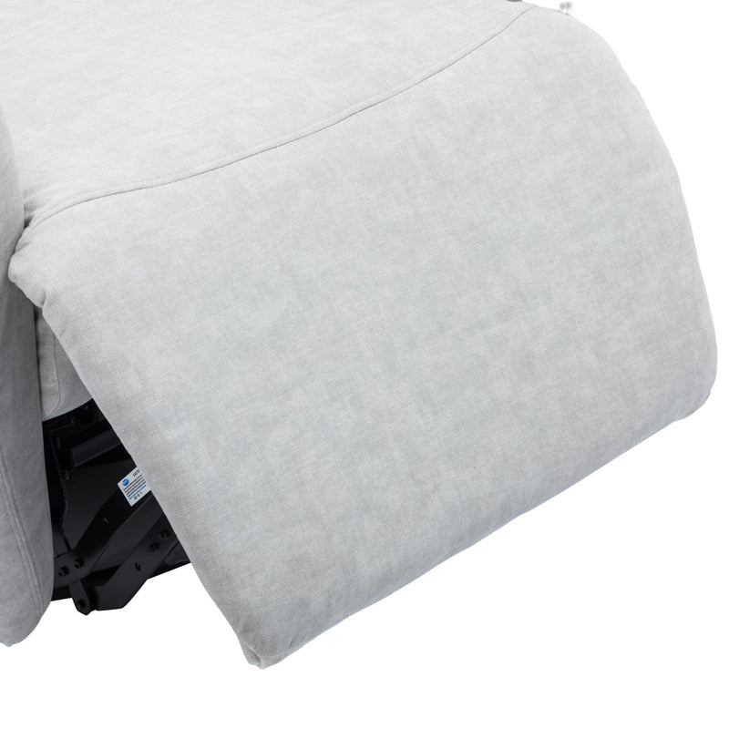 270 Degree Swivel Electric Recliner Home Theater Seating Single Reclining Sofa Rocking Motion Recliner with a Phone Holder for Living Room, Grey