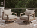 Harmony Headlands - Swivel Lounge With Cushion - Natural / Gray by Unique Piece Furniture