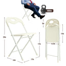 Folding Chairs, Stackable & Waterproof (Set of 4) - White by HouseOfZazla