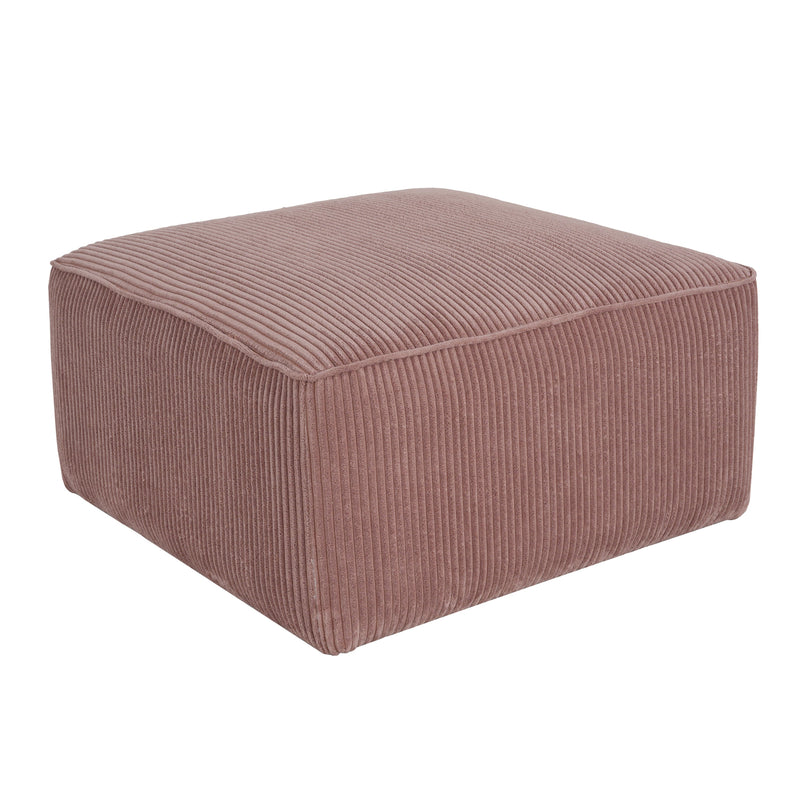 Upholstered Square Ottoman,Pink