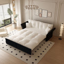 Queen Pull Out, 3 In 1 Convertible Sleeper Tufted Sofa & 2 Soft Pillows by HouseOfZazla