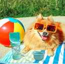 3 In 1 Pet Water Bottle Outdoor Portable Dog Water Bottle With Food Container Garbage Bags Dispenser For Cat Puppy Pets Stuff Accessories For Walking Hiking Travel