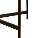 33" Modern Thread Design Round Coffee Table, MDF Table Top with Cross Legs Metal Base