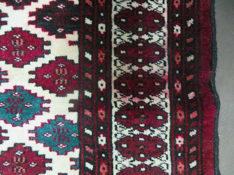 3' X 4' Vintage Handmade Pakistan Bokhara Turkoman Balouch Wool Rug Mat Nice