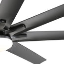 Ceiling Fan With Dimmable LED Light, 8 Blades, Smart Remote Control, Reversible DC Motor For Home Office And Living Spaces - Matte Black