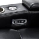 270° Power Swivel Recliner Home Theater Chair With Hidden Arm Storage, LED Light, Cup Holder, And Tray Table by HouseOfZazla