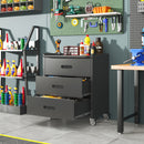 Heavy Duty Metal Storage Cabinet With Wheels 3 Drawer Tool Cabinet For Garage, Office, And Home Organizer Solutions by HouseOfZazla