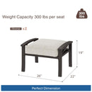 Modern All-Weather Ottomans With Cushions (Set of 2) by HouseOfZazla