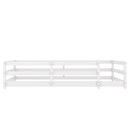 Twin Size Montessori Floor Bed With Fence - White by HouseOfZazla