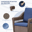 Outdoor Swivel Rocking Wicker Chairs Set of 2
