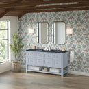 James Martin Breckenridge 60" Double Bathroom Vanity, Serenity Blue