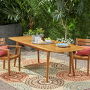 Placidity Outdoor Expandable Dining Table with Slatted Tabletop and Tapered Legs by HouseOfZazla