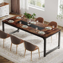 Rectangular Kitchen & Dining Room Table - Brown / Black by HouseOfZazla