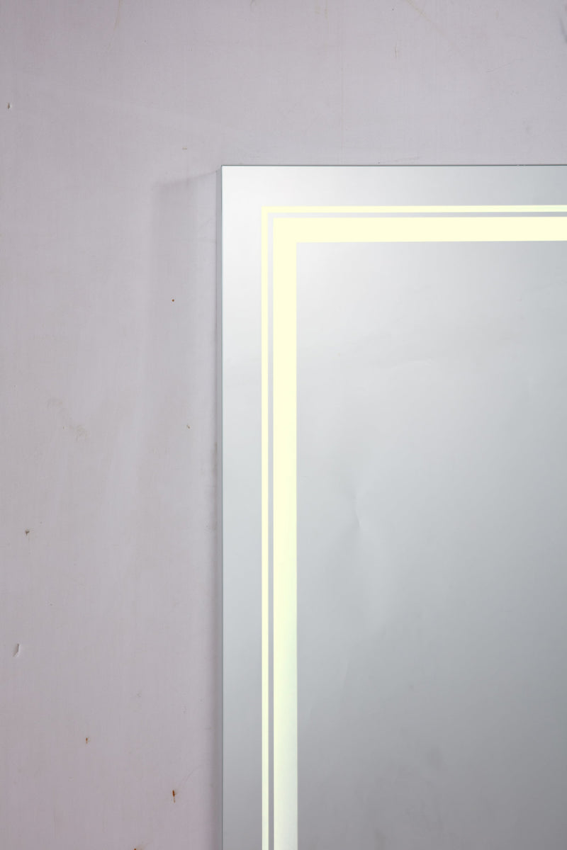 32x24 LED Lighted Bathroom Wall Mounted Mirror with High Lumen+Anti-Fog Separately Control+Dimmer Function