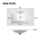 Bathroom Vanity With Sink, 1 Divided Drawer And 2 Soft Close Doors With Double Shelf by HouseOfZazla