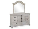 Bronwyn - Drawer Dresser With Shaped Mirror - Alabaster by Unique Piece Furniture