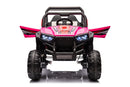 12V7A*1 30W*4 Four-Wheel Drive Seat One Button Start, Forward And Backward, High And Low Speed, Music, Front Light, Power Display, Two Doors Can Open, 2.4G R / C, Seat Belt Four Wheel Absorber by HouseOfZazla