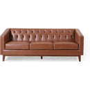 81" PU Sofa,Tufted Back,Solid Wood legs,Living Room and Study
