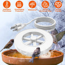 70W Outdoor Bird Bath Heater Winter Deicer with Thermostat, Auto Shutoff & Waterproof Design by GBruno Store
