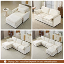 104" Plush Cloud 3 Seater Sofa: Modular Design with Ottoman