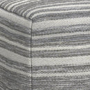 Carina - Square Woven Pouf - Black White