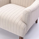 Sylvia - Striped Arm Chair - Natural by HouseOfZazla