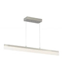 36"W 1-Light Linear Bar Ribbon LED Kitchen Island Light Fixture Brushed Nickel Finish Acrylic Shade by LampsUSA