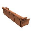Modern Sofa & Pillows, Textured Cover, High Rebound Cushions by HouseOfZazla