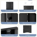 Multi-Functional Corner Cabinet Tall Bathroom Storage Cabinet with Two Doors and Adjustable Shelves, Open Shelf by HouseOfZazla