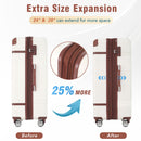 Hardshell Luggage Sets 4 Pieces 20" / 24" / 28" Luggages And Cosmetic Case Spinner Suitcase With Tsa Lock Lightweight by HouseOfZazla