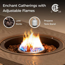 Aluminum Propane Fire Pit Table